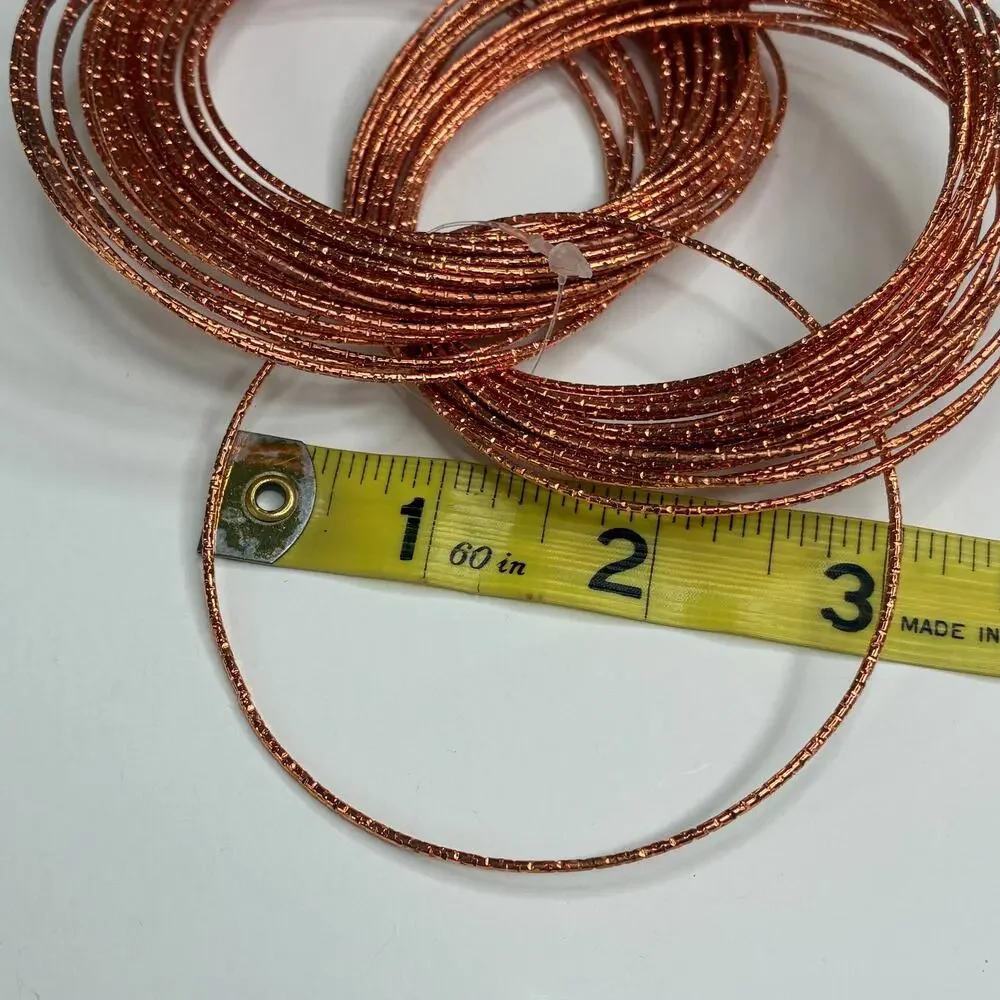 Copper Tone Statement Bangle Bracelet 3